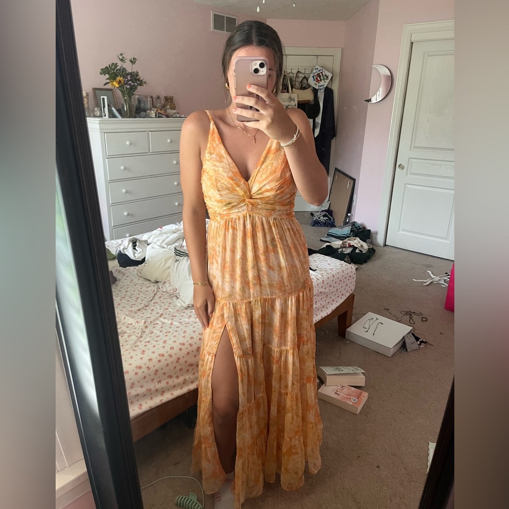 Orange ASTR the label maxi dress